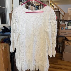 1/2 off 3+ bundle Simply Couture Ivory Lace Blouse